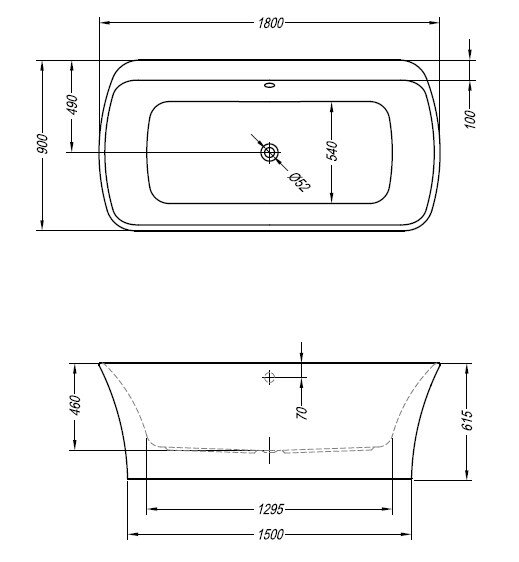 Акриловая ванна Kolpa San Marilyn 180х90 белая 593840 - 2