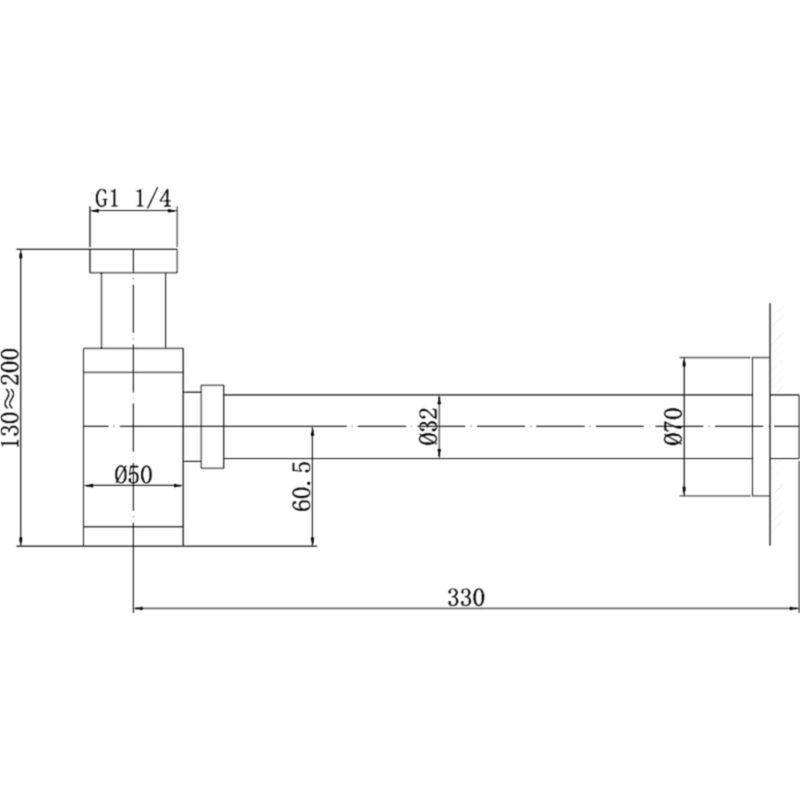 Сифон для раковины Abber золото, матовый  AF0030G - 1