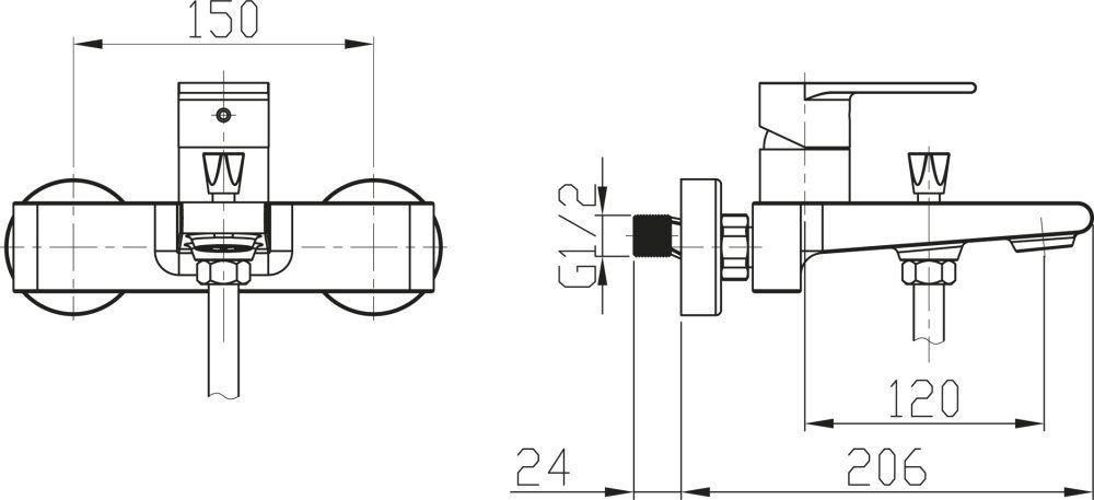 Смеситель BelBagno Nova NOV VASM IN для ванны NOV-VASM-IN - 1