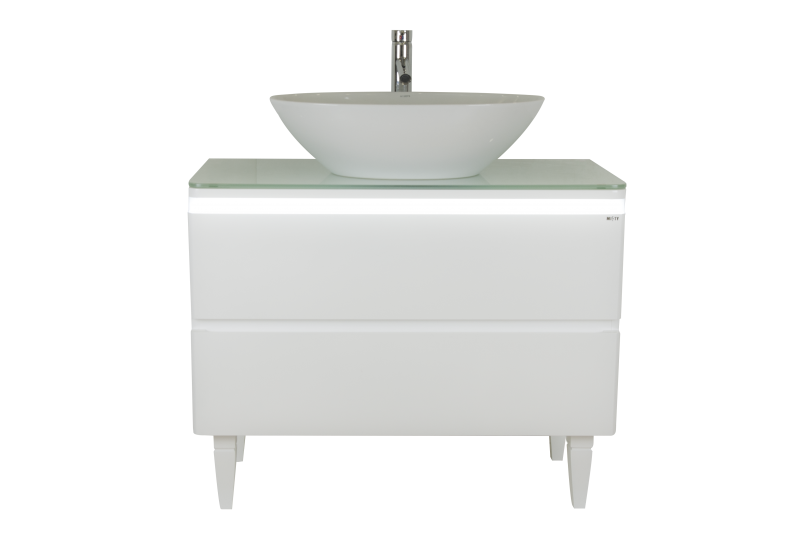 Тумба под раковину Misty Скай 100 белая глянцевая П-Ска07100-0112Я - 0