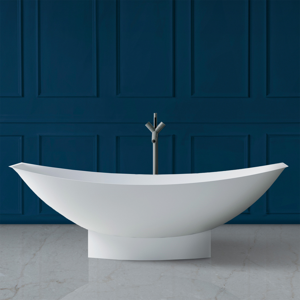 Ванна из искусственного камня Abber Stein 180х80 белый матовый AS9610 - 0