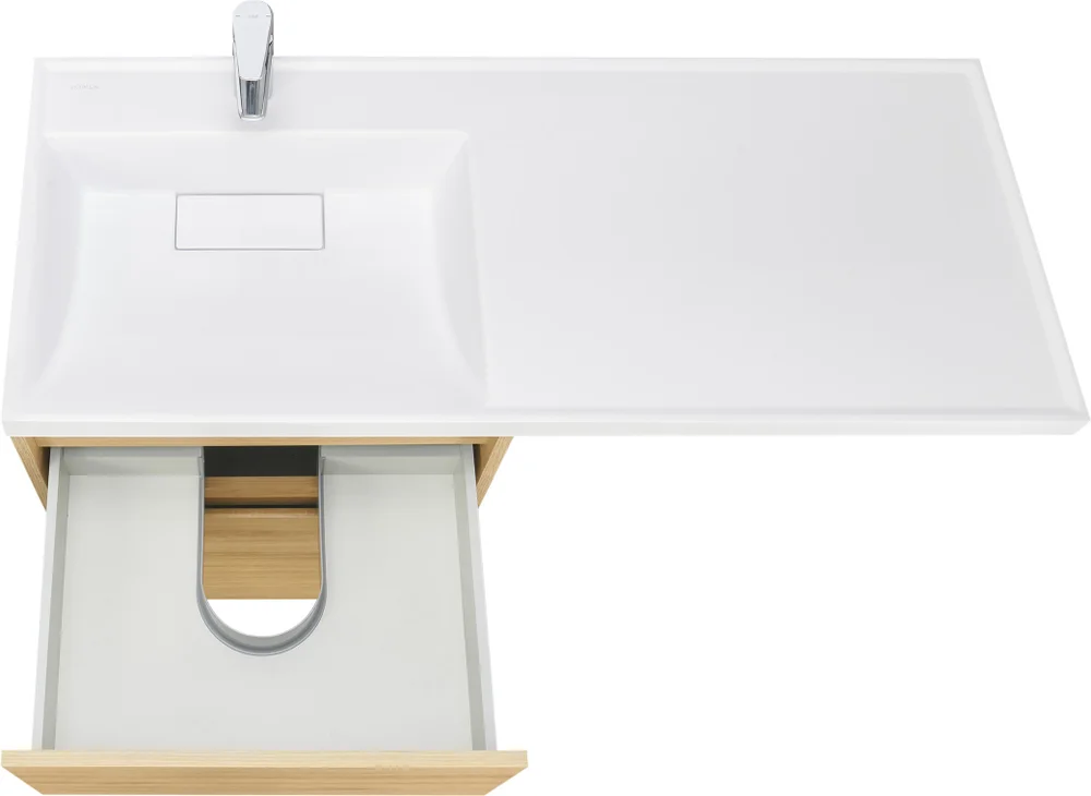 Тумба с раковиной Aquaton Лондри 60 светлое дерево 1A2669K1LH0C0 - 2