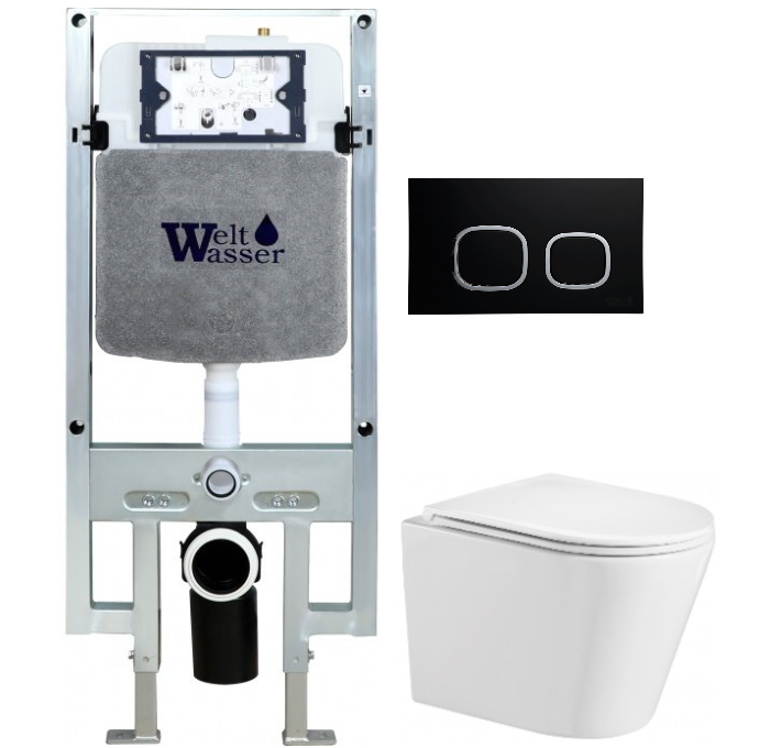 Комплект Weltwasser AMBERG 497 ST + SALZBACH 004 GL-WT + AMBERG RD-BL  10000006751 - 0