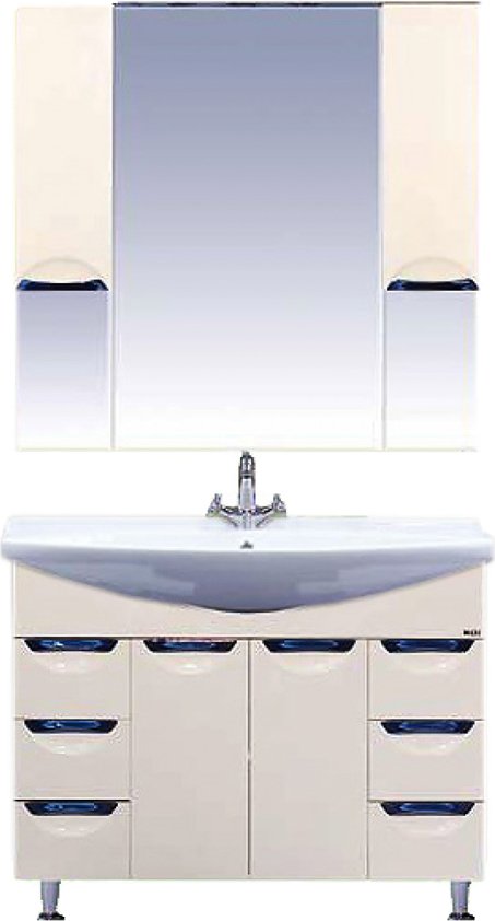 Мебель для ванной Misty Орхидея 105 бежевая эмаль - 3