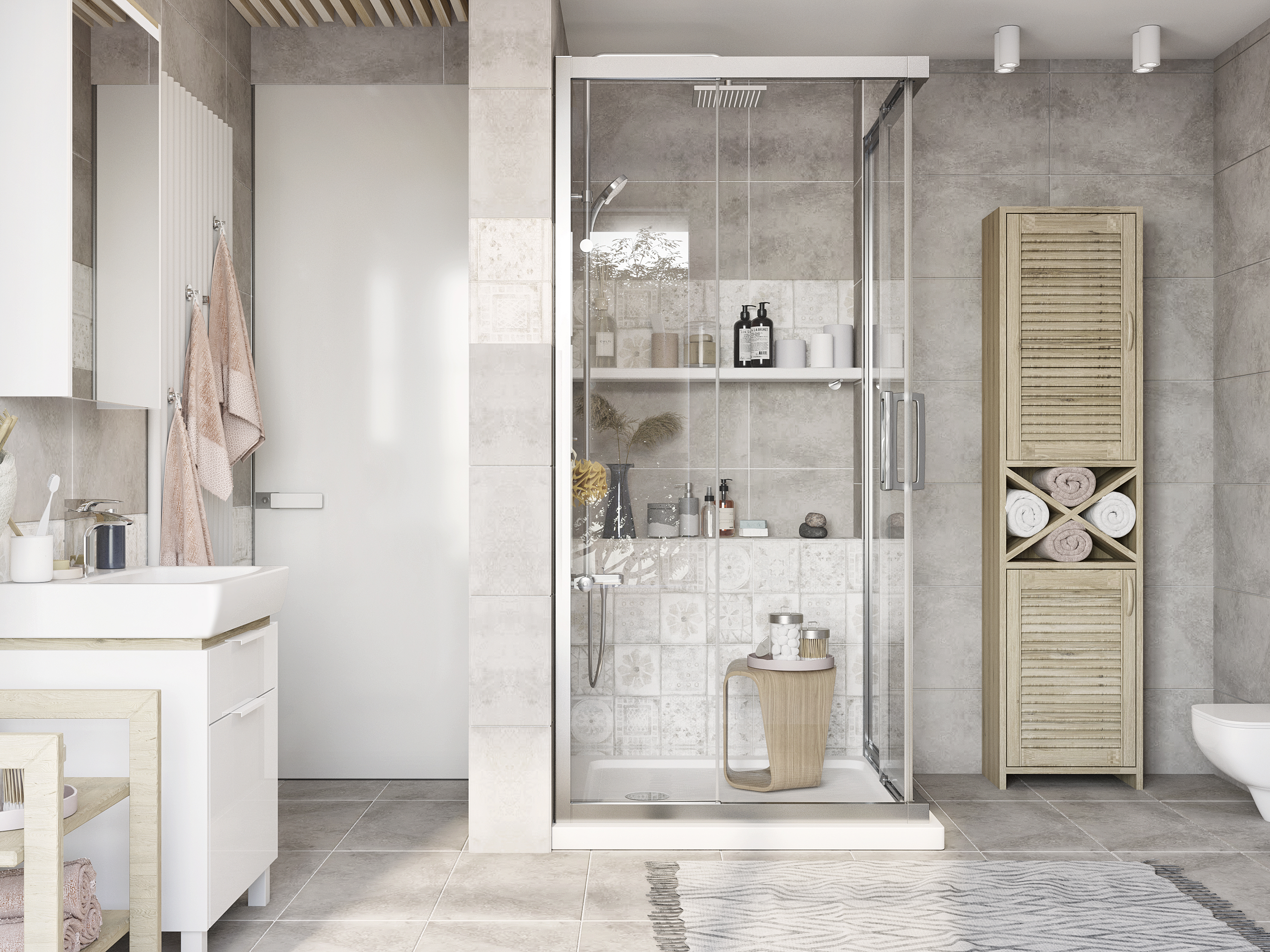 Душевой уголок STWORKI Дублин DE019SC110110200 110x110 см профиль хром матовый 3GW097TTKK000 - 2