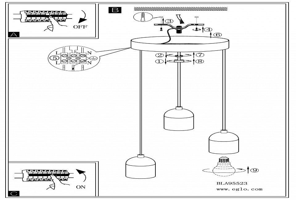 Подвесной светильник Eglo ПРОМО Silvares 95523 - 1