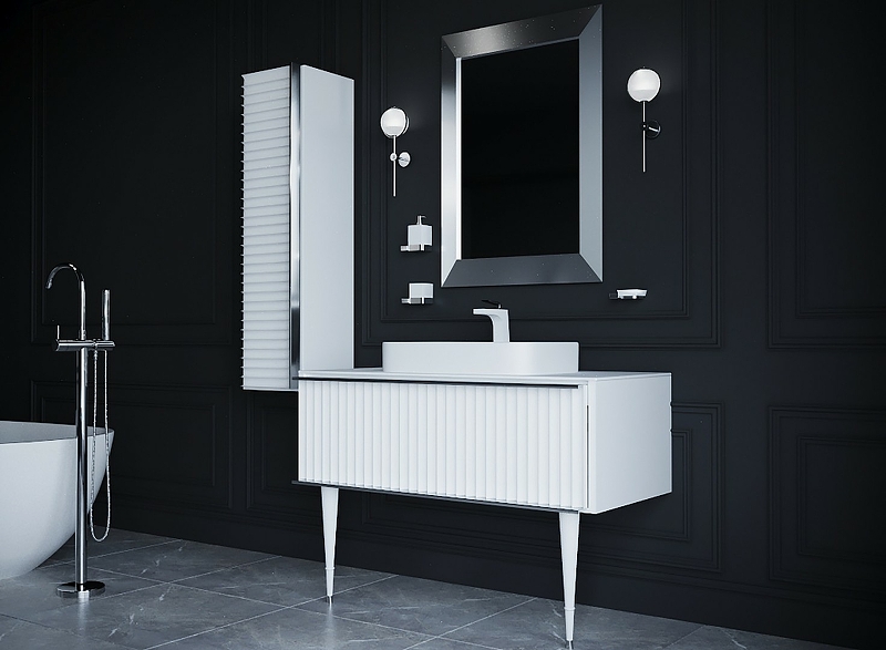 Тумба под раковину Boheme Armadi Art Vallessi Avantgarde 80 белый - хром 843-080-WCR - 5