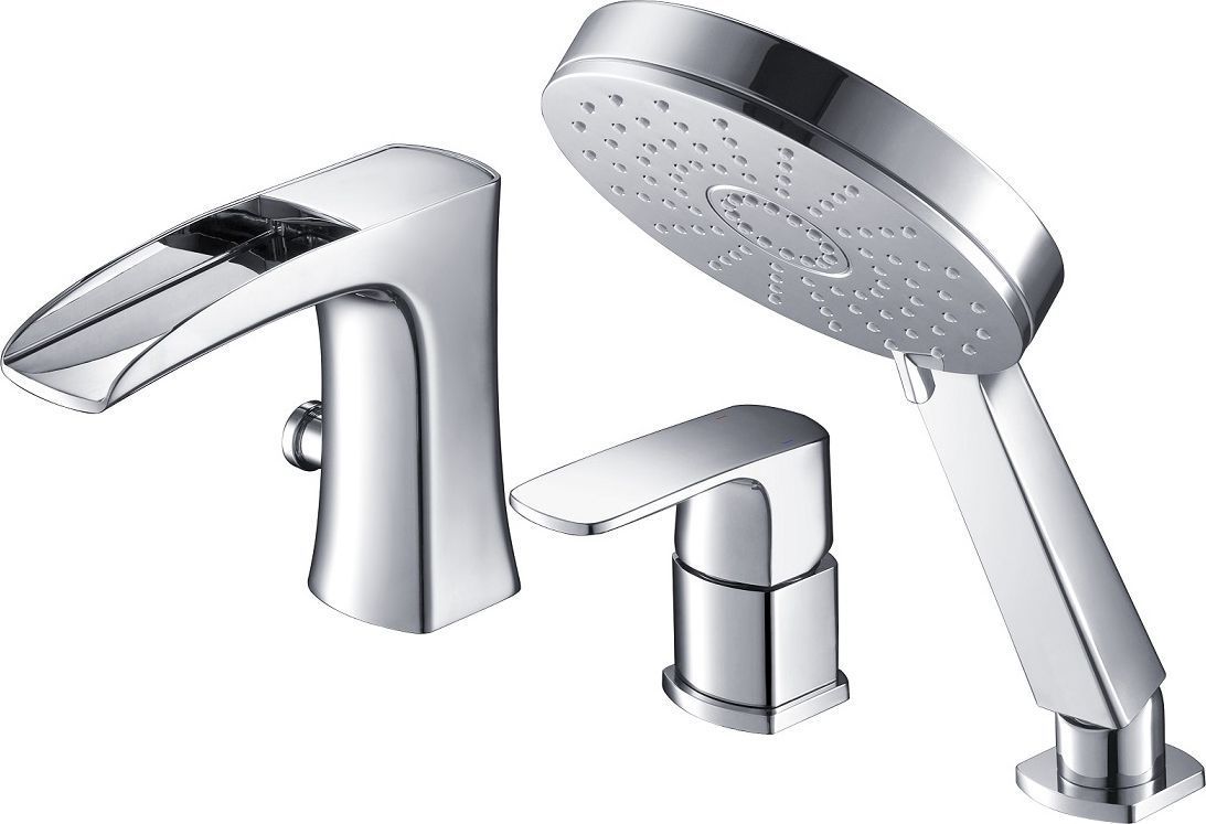 Смеситель для ванны с душем, врезной, каскадный Timo Lumi 4210/00Y хром - 0