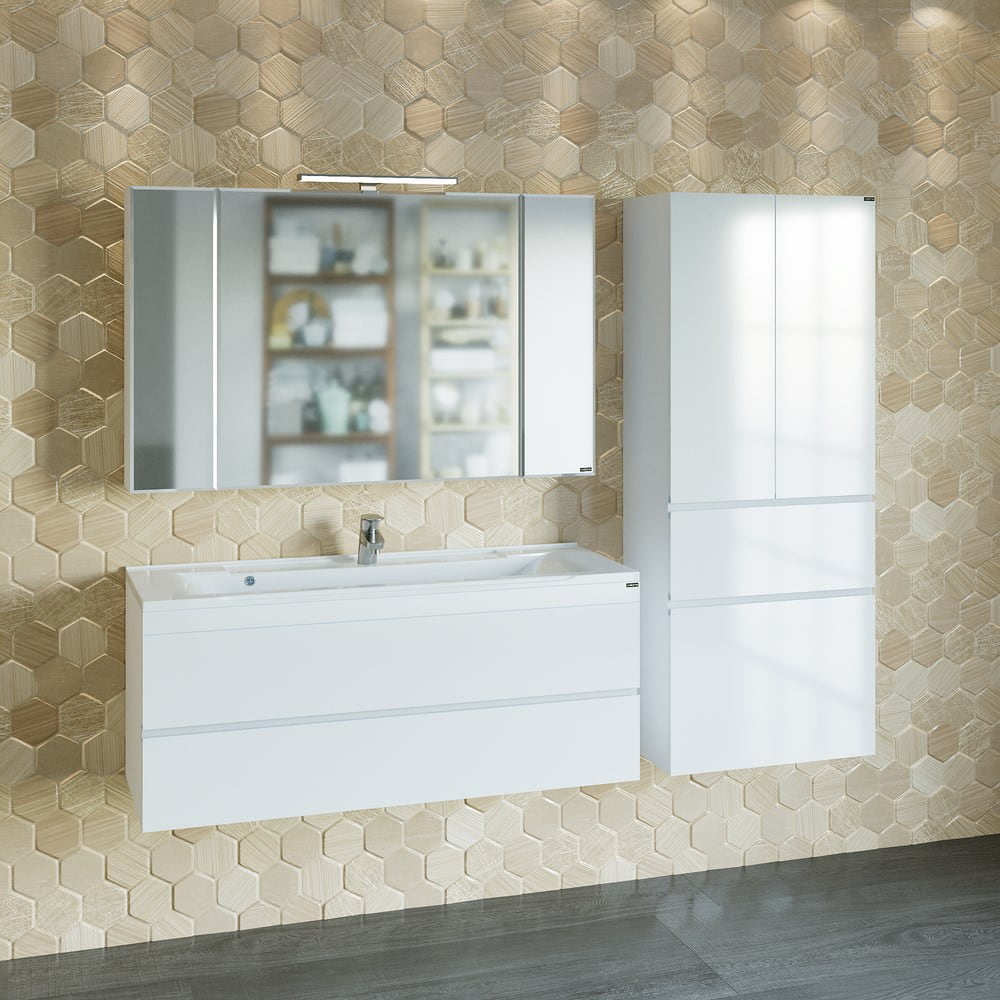 Тумба с раковиной подвесная Санта Марс 120 белый - 1