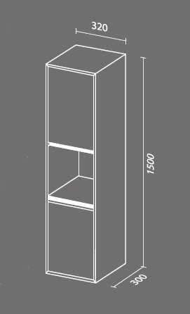 Комплект мебели Sanvit Контур 70 белый глянец - светлое дерево - 8