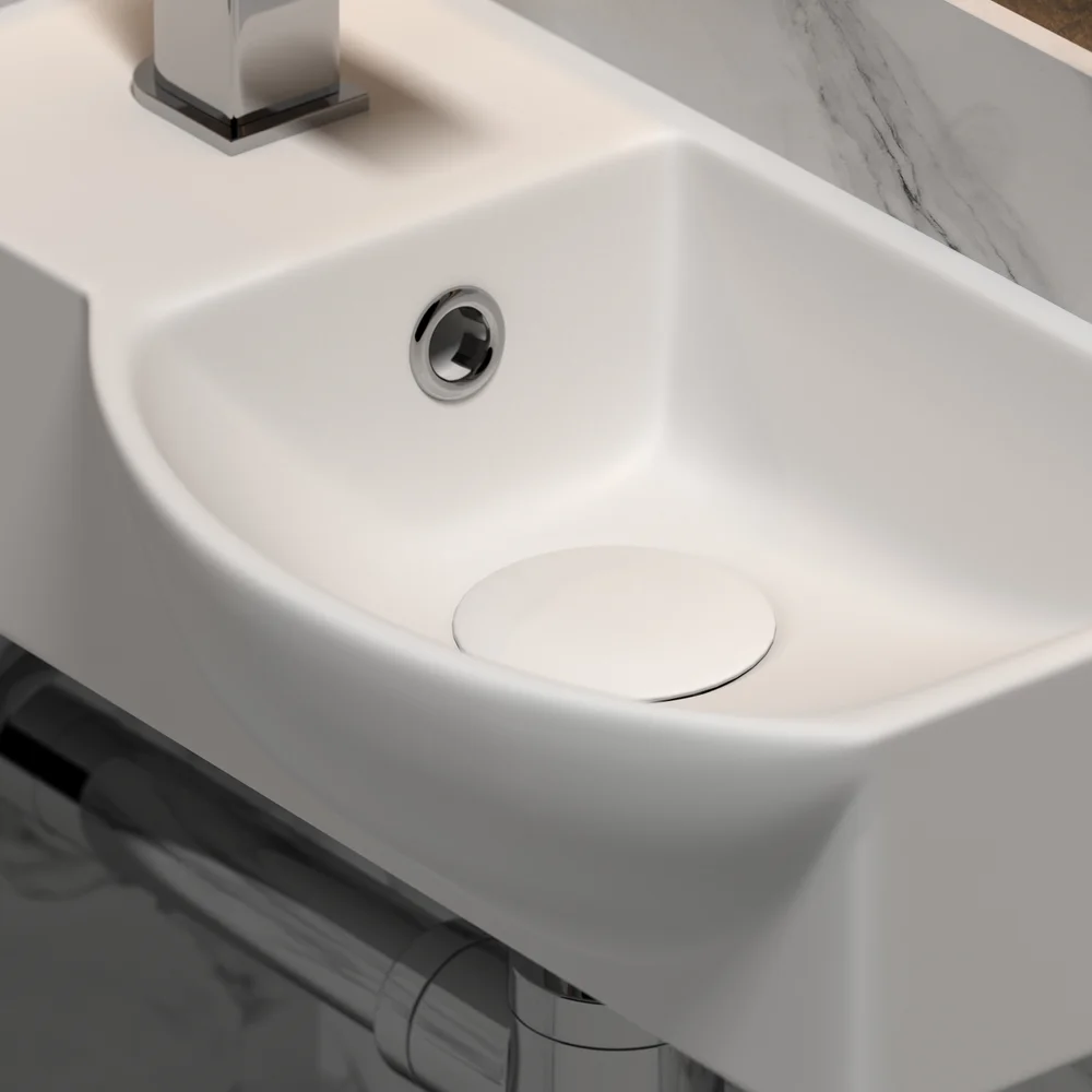 Раковина подвесная Ceramica Nova Element 40х22 белая правая CN6039R - 3