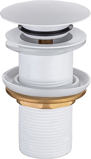 Донный клапан для раковины Allen Brau Priority Round 5.31024-21 белый матовый - 0