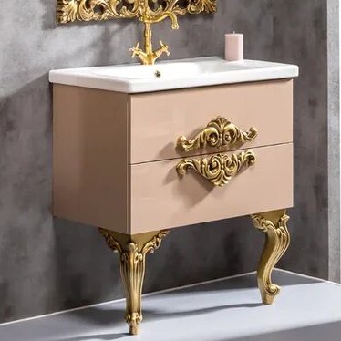 Тумба под раковину Armadi Art NeoArt 80 раковина моноблок бежевый 830-080-CP - 0