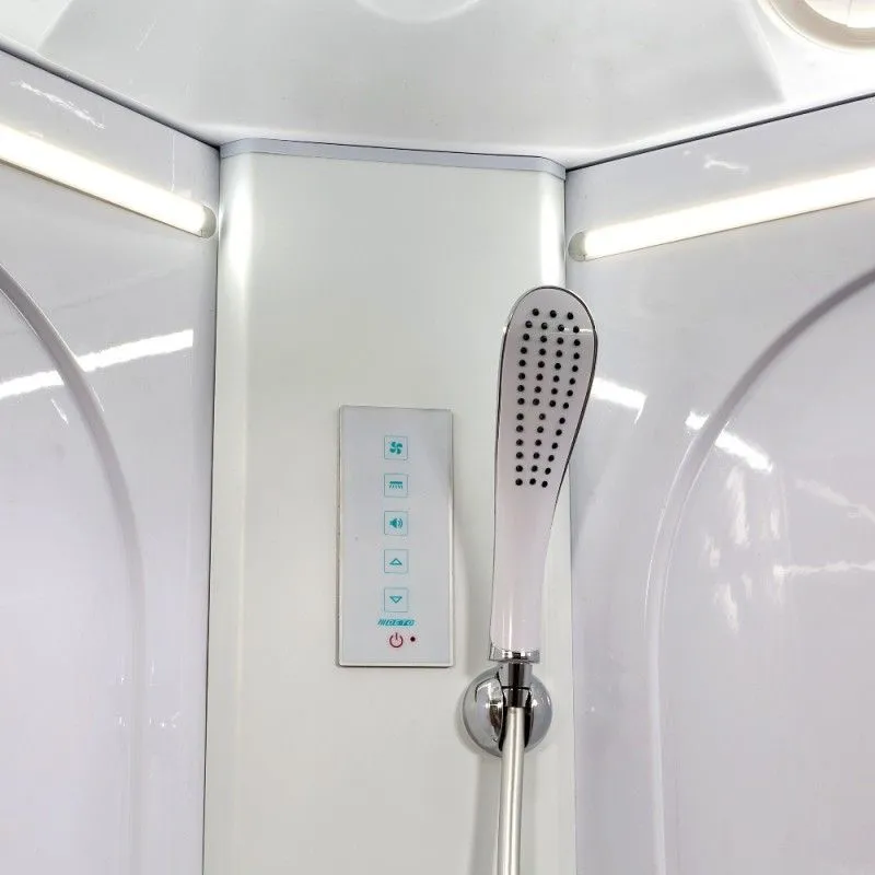 Душевая кабина Deto L 120х80 с гидромассажем, хром  L620LLED+GM - 4