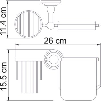 Держатель туалетной бумаги Wasserkraft Ammer K-7059 с держателем освежителя воздуха - 2