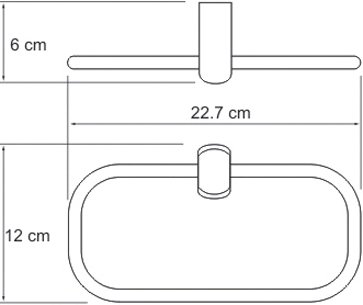 Полотенцедержатель Wasserkraft Berkel 22.7 хром K-6860 - 2