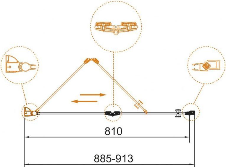 Душевая дверь Cezares Eco 90 хром стекло прозрачное ECO-O-BS-12-90-C-Cr - 3
