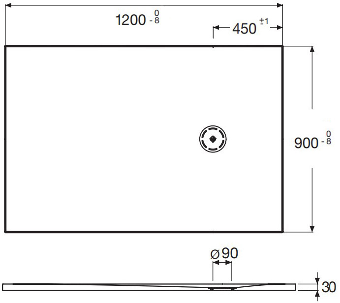 Поддон для душа Jacob Delafon Singulier E67023-NAD 120х90 серый сланец - 3