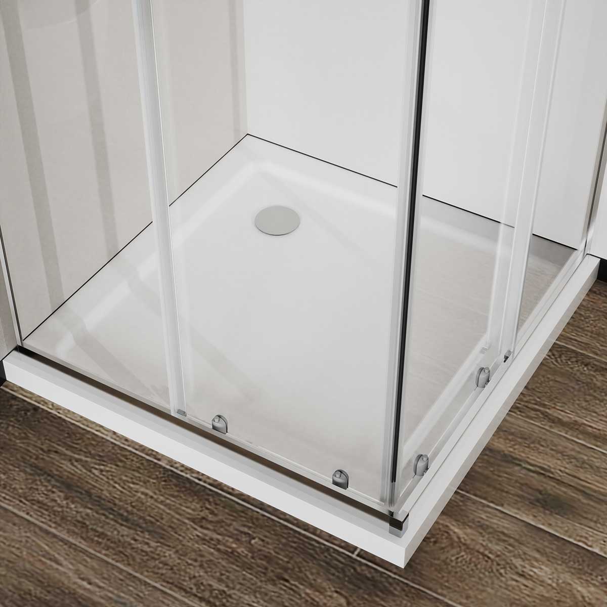 Душевой уголок Vincea City 100х90 профиль хром стекло прозрачное VSS-5CT9010CL - 3