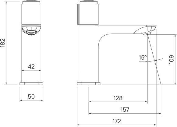 Смеситель Iddis Slide для раковины, графитовый SLIGMBTi01 - 10