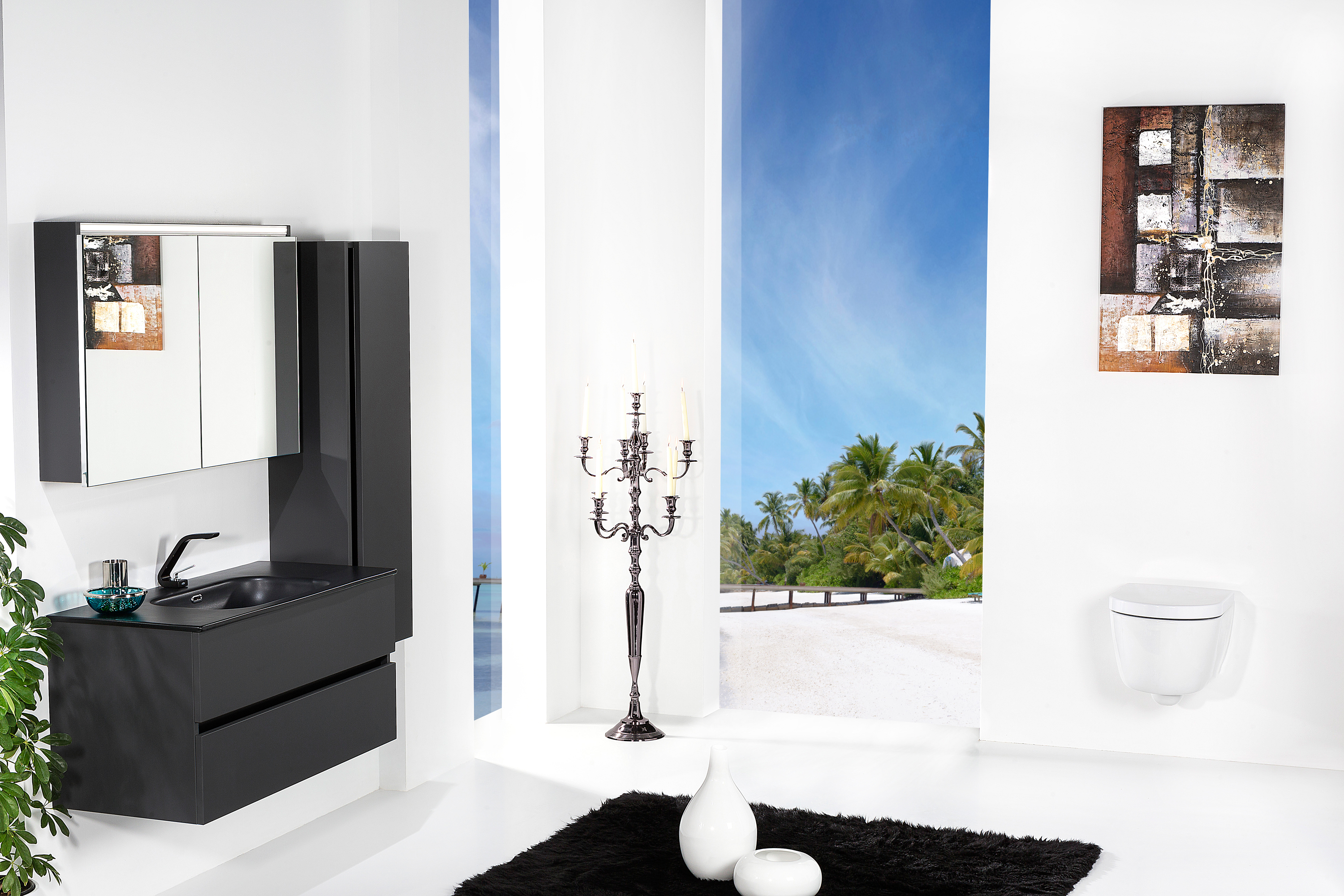 Тумба под раковину Armadi Art Vallessi 100 черный матовый 837-100-A mat - 2