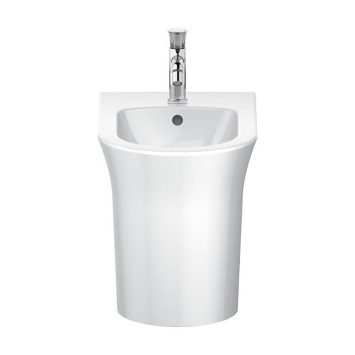 Duravit White Tulip Биде напольное 370x580х420 мм, с переливом, с 1 отв под смеситель, цвет: белый 2293100000 - 2