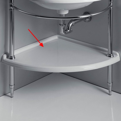 SIMAS Arcade Керамическая полка угловая 54х54см, под раковину AR884bi, цвет белый AR894 - 1