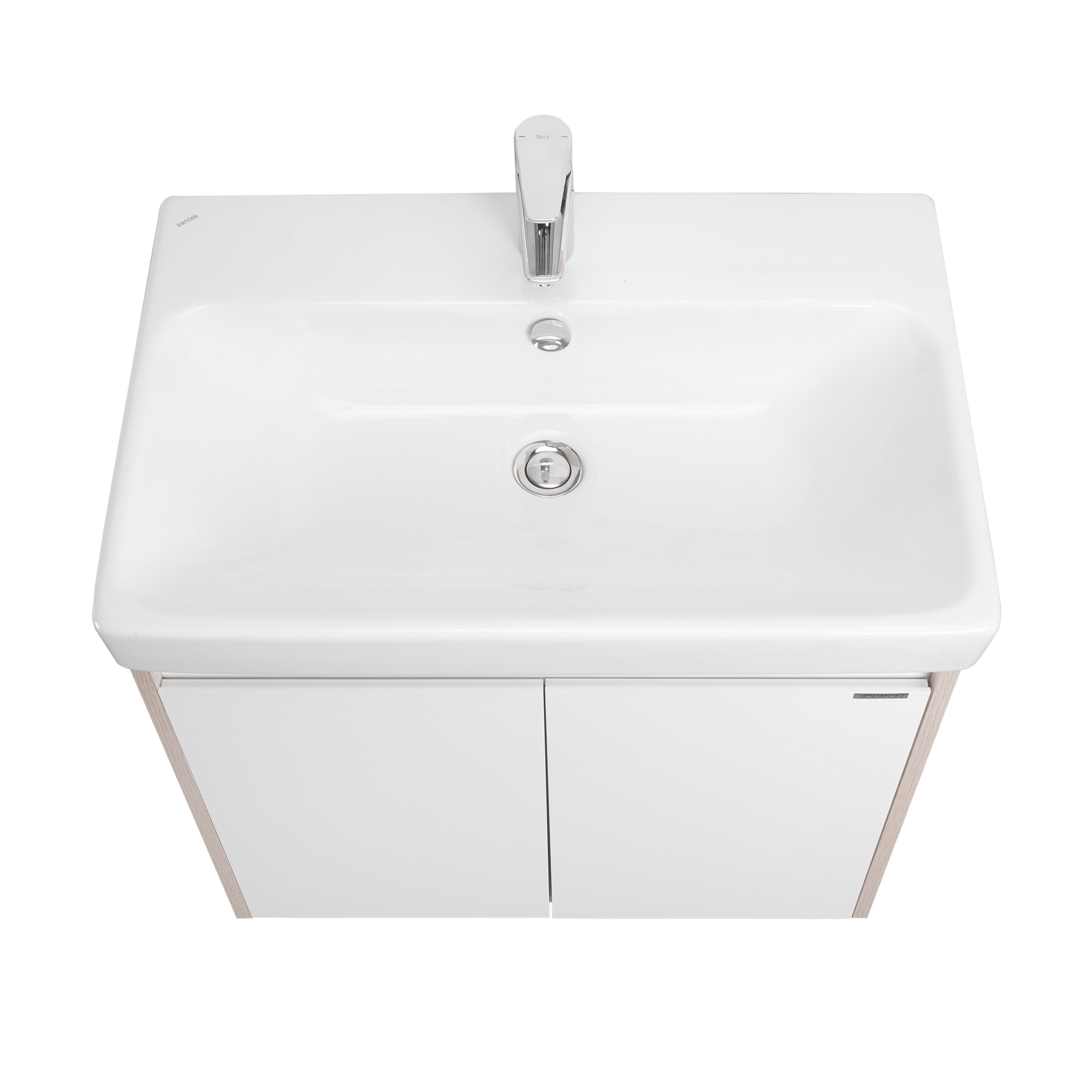 Тумба с раковиной Aquaton Сканди Doors 70 белый - светлое дерево 1A2789K0SDB20 - 2