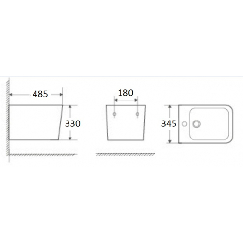 Биде подвесное Weltwasser WW SK Gelbach 005 GL-WT белый  10000003754 - 1