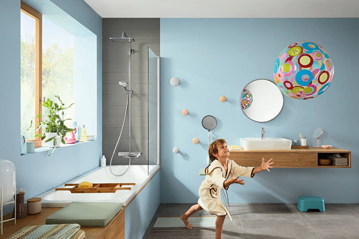 Душевая стойка Hansgrohe Croma 27687000 для ванны с душем, с термостатом - 1