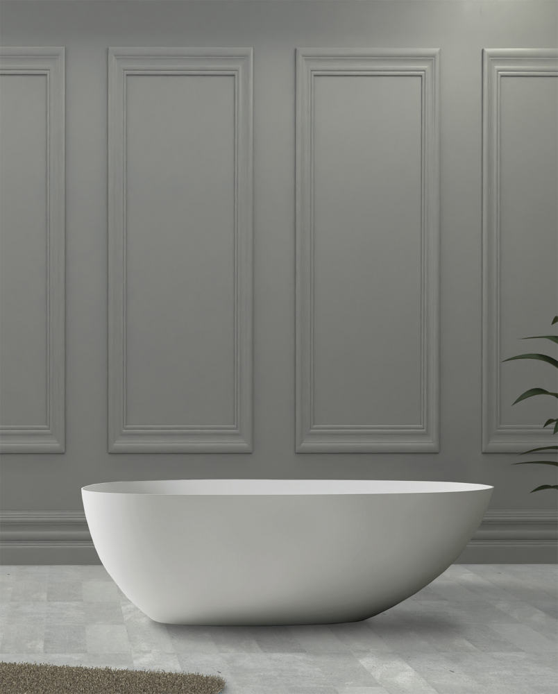 Ванна из искусственного камня ABBER Stein AS9611-1.7 белая матовая - 1