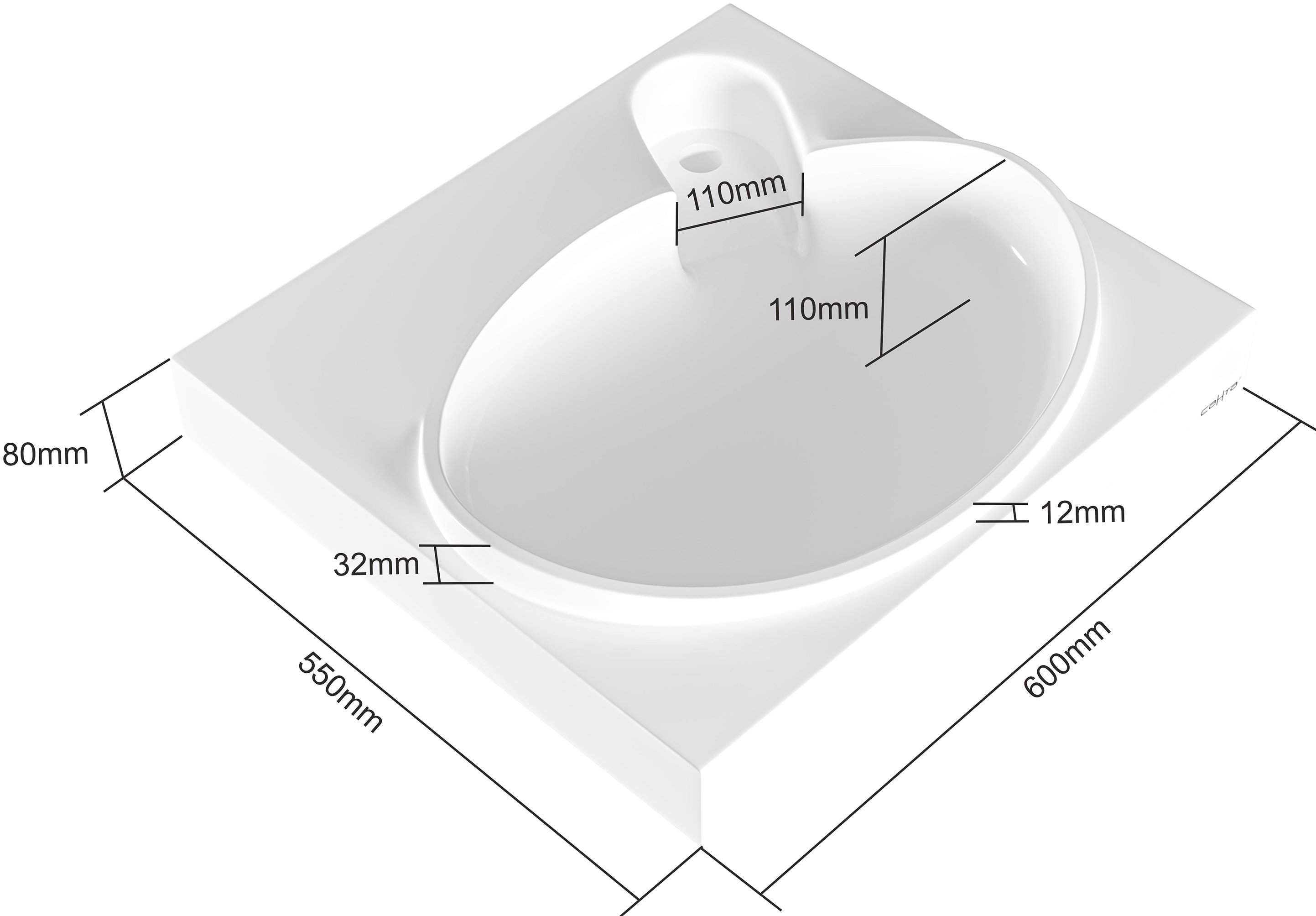 Раковина СанТа Сатурн 60х55 900126 - 3