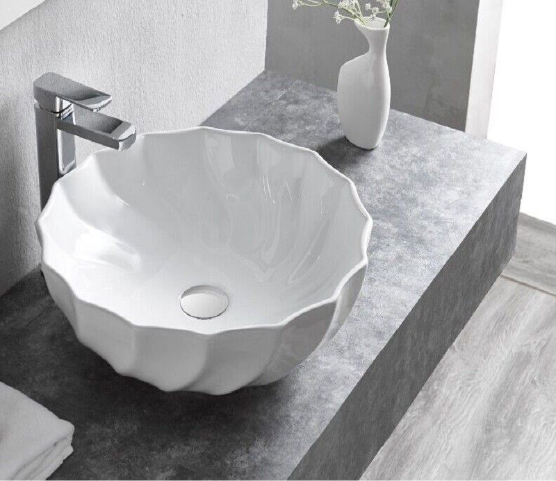 Раковина накладная CeramaLux N 45 см белый  9073 - 6