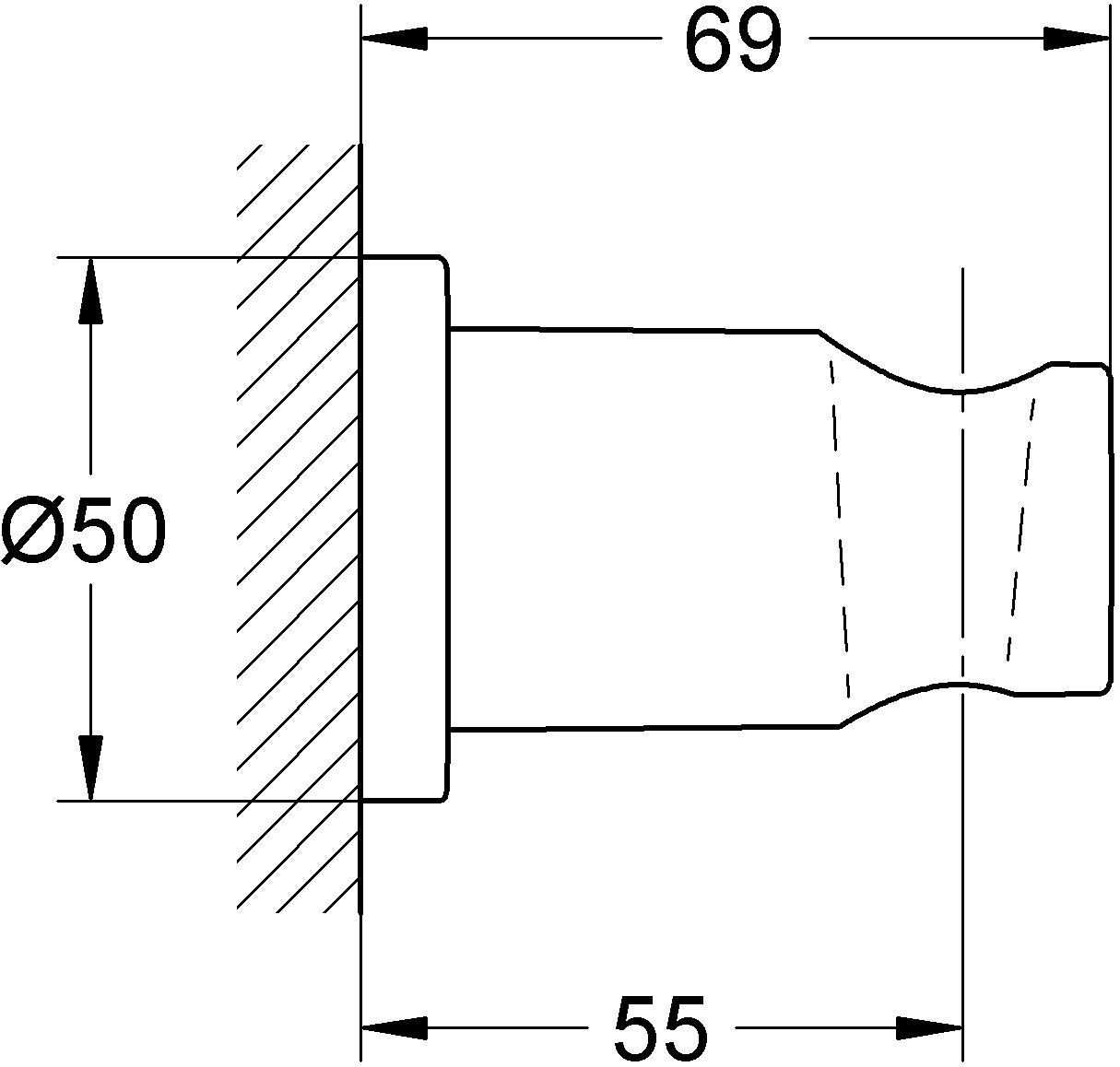 Настенный держатель Grohe Rainshower 27074000 - 1
