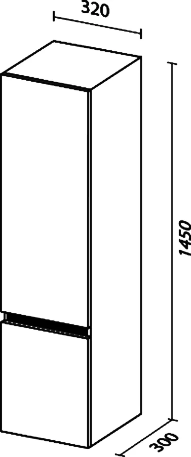 Шкаф-пенал Sanvit Кубэ 32 белый глянец pkubew - 3