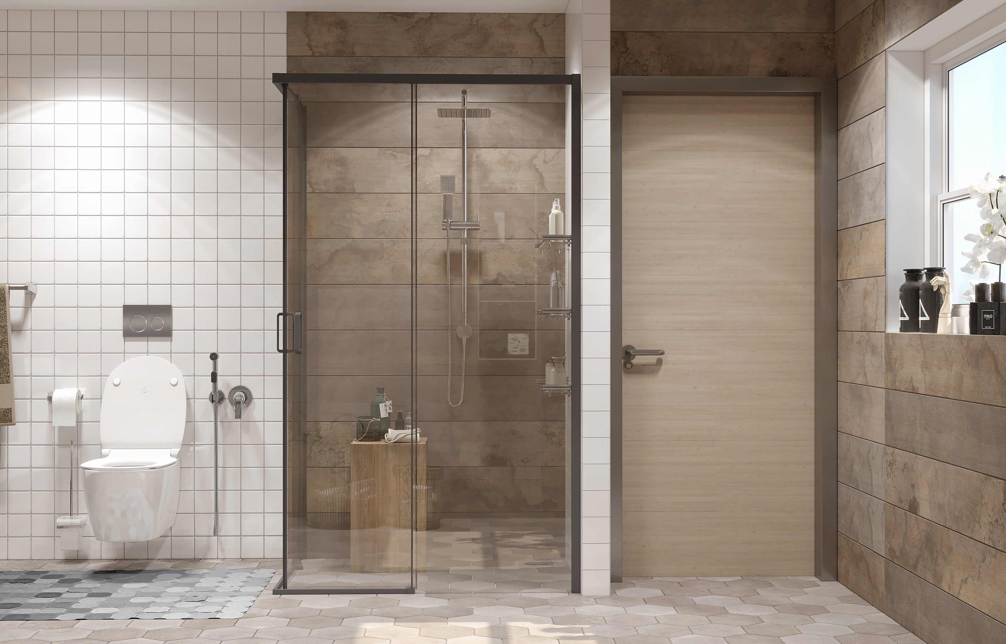 Душевой уголок Ambassador Queen 11011205RBlack 120x80 - 2