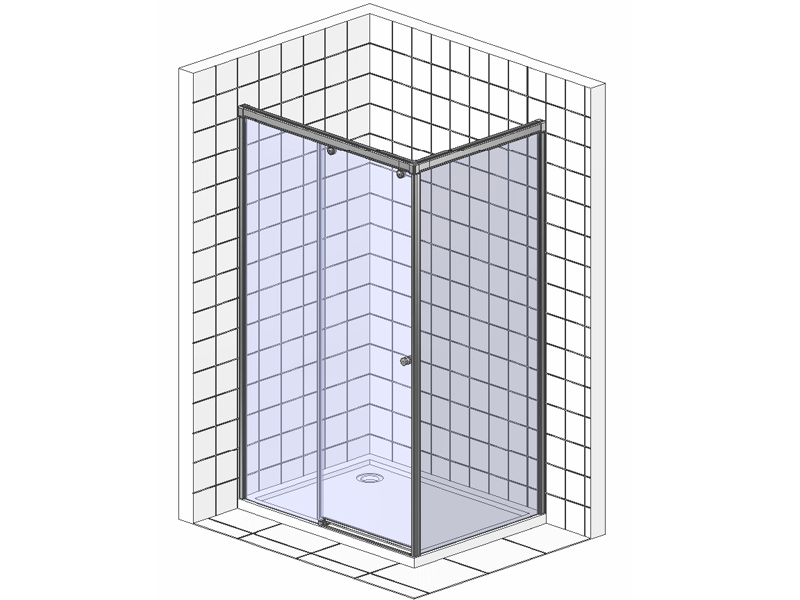 Душевой уголок BelBagno Uno AH 1 100/80 P Cr UNO-AH-1-100/80-P-Cr - 5