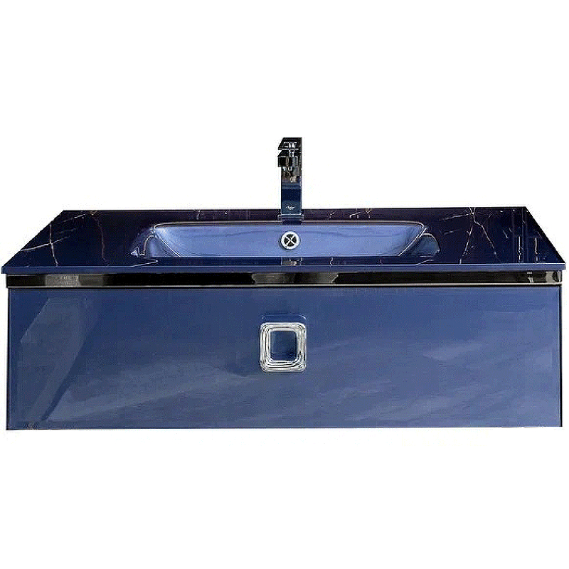 Тумба под раковину Armadi Art Lucido 100 синий 770-100-BL - 0