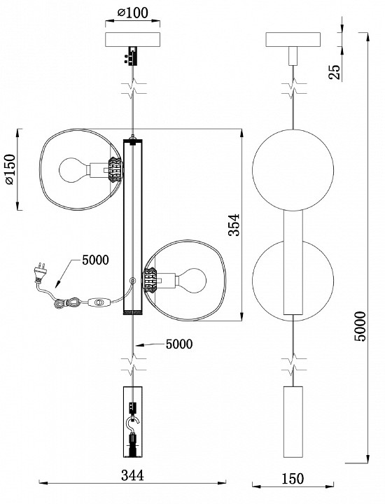 Светильник на растяжке Maytoni Erich MOD221FL-01N - 2