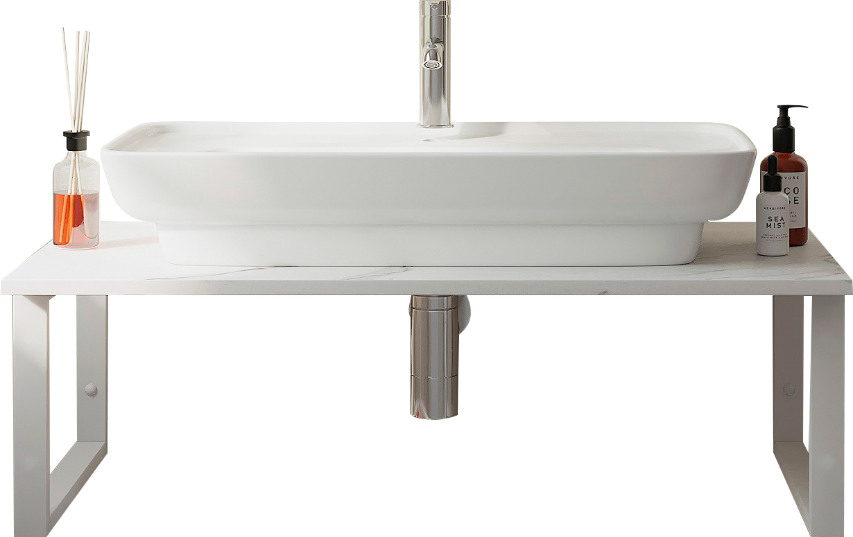 Мебель для ванной DIWO Элиста 100 белый мрамор, с раковиной Углич 0117 555951 - 3