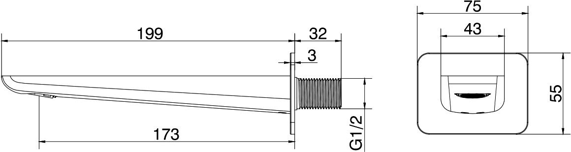 Излив Allen Brau Infinity 5.21020-31 чёрный матовый - 5