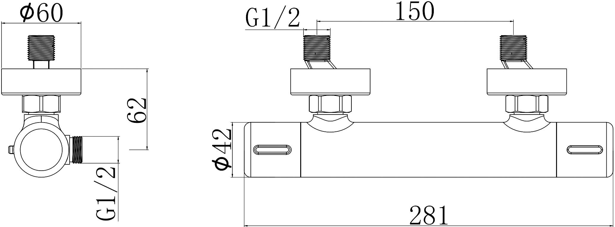 Термостат Agger Thermo A2450000 для душа - 1