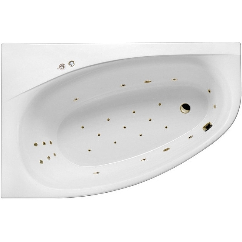 Акриловая ванна Excellent Kameleon 170x110 белая бронза левая с гидромассажем WAEX.KML17.ULTRA.BR - 0