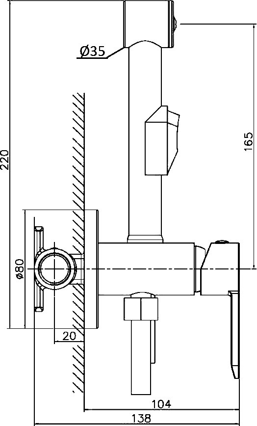 Гигиенический душ Agger Gorgeous со смесителем , хром A0270000 - 1