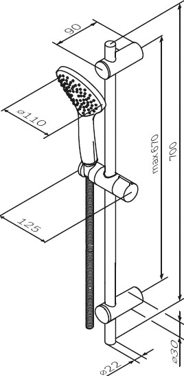 Душевой гарнитур AM.PM Gem F0190022 - 7