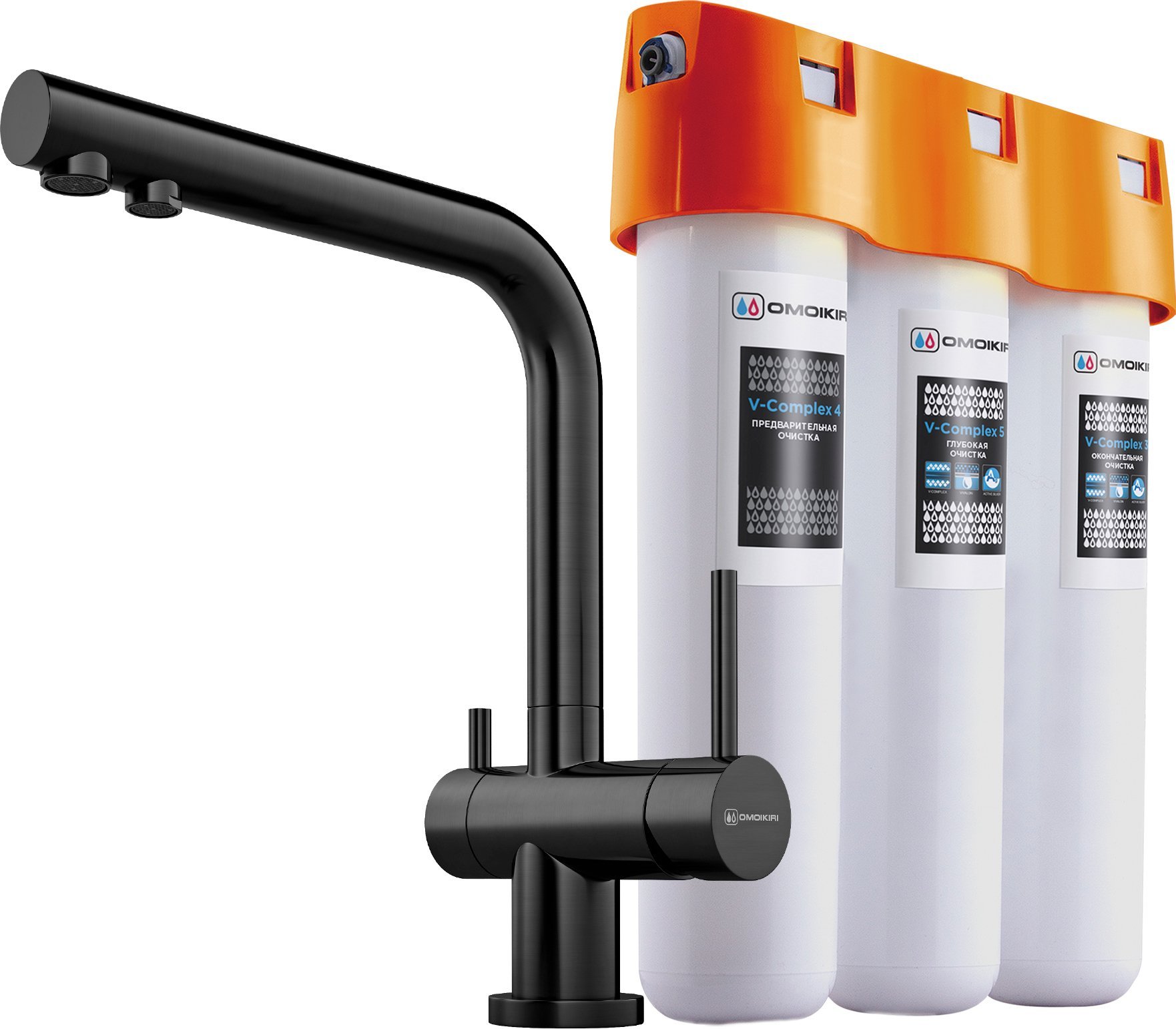 Смеситель для кухни с фильтром Omoikiri Nagano  4179.8028 - 0