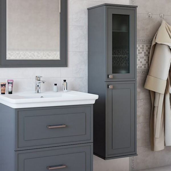 Шкаф-пенал Sanflor Модена R, серый C02732 - 0