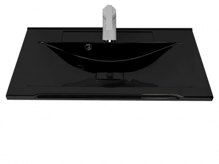 Раковина накладная Stella Polar Корвет 80 черный SP-00000904 - 0