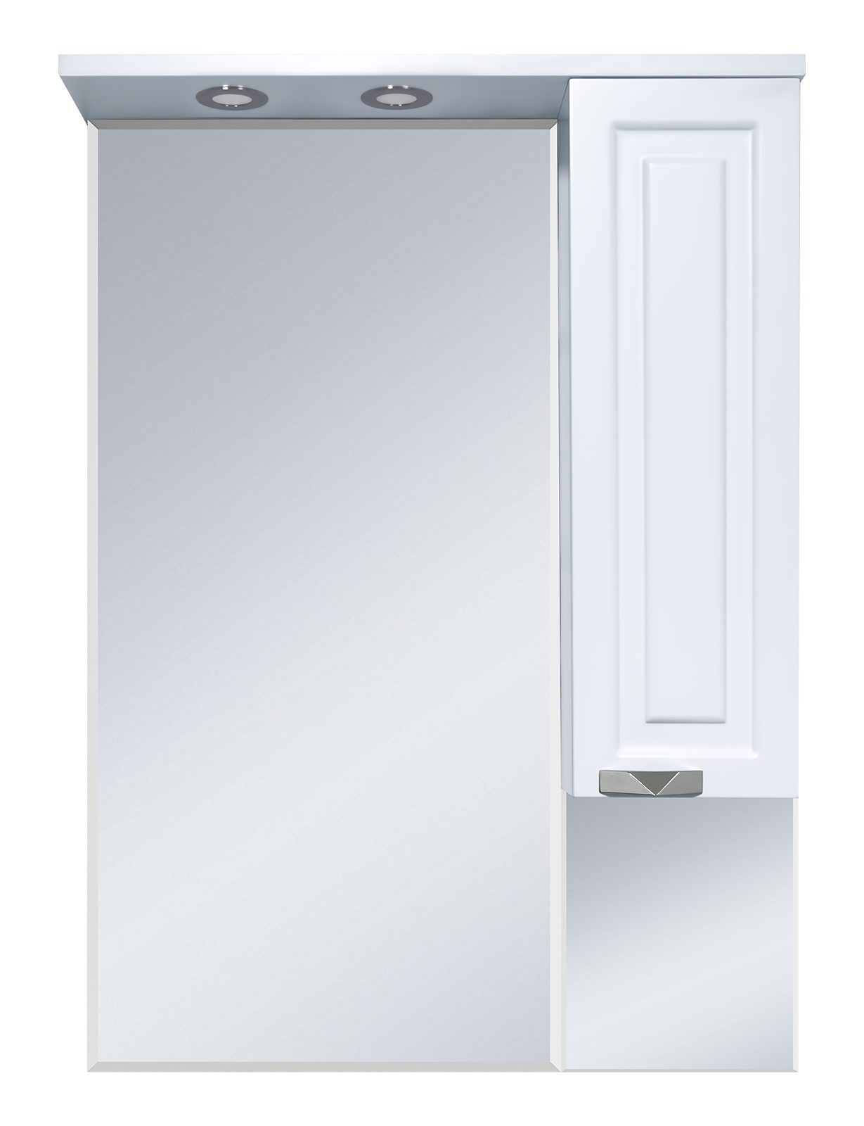 Терра - 70 зеркало-шкаф белый правый П-Тер02070-011П - 0