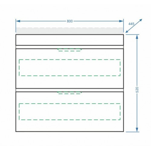 Тумба под раковину подвесная Stella Polar Памелла 80 белая SP-00000639 - 1